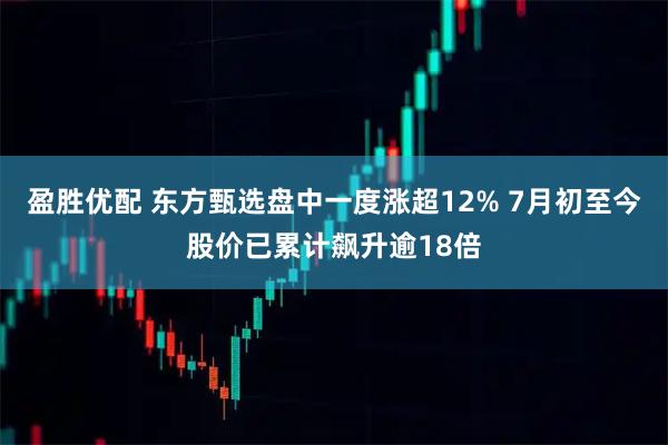 盈胜优配 东方甄选盘中一度涨超12% 7月初至今股价已累计飙升逾18倍